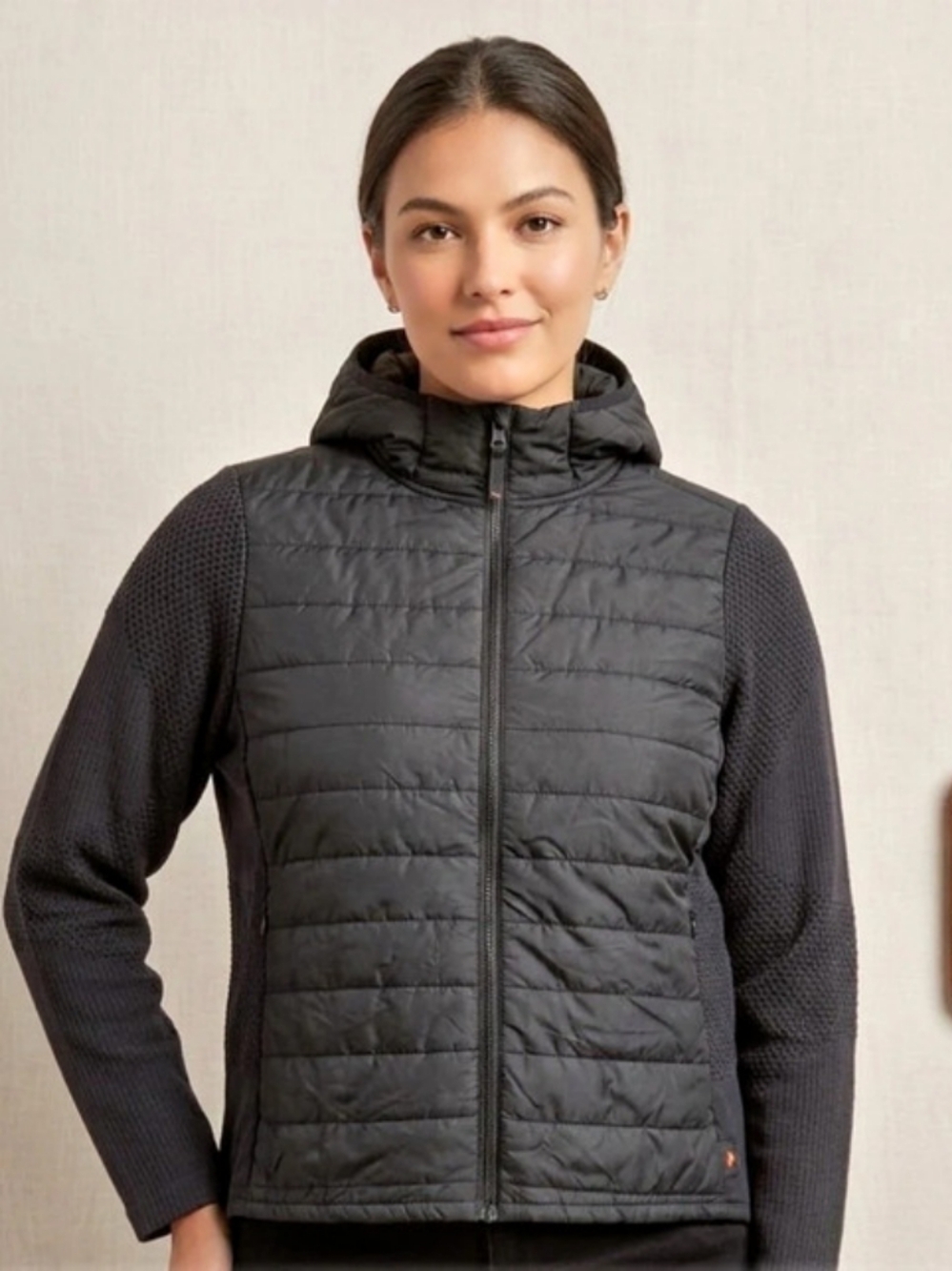 Women's Black Hooded Puffer Jacket